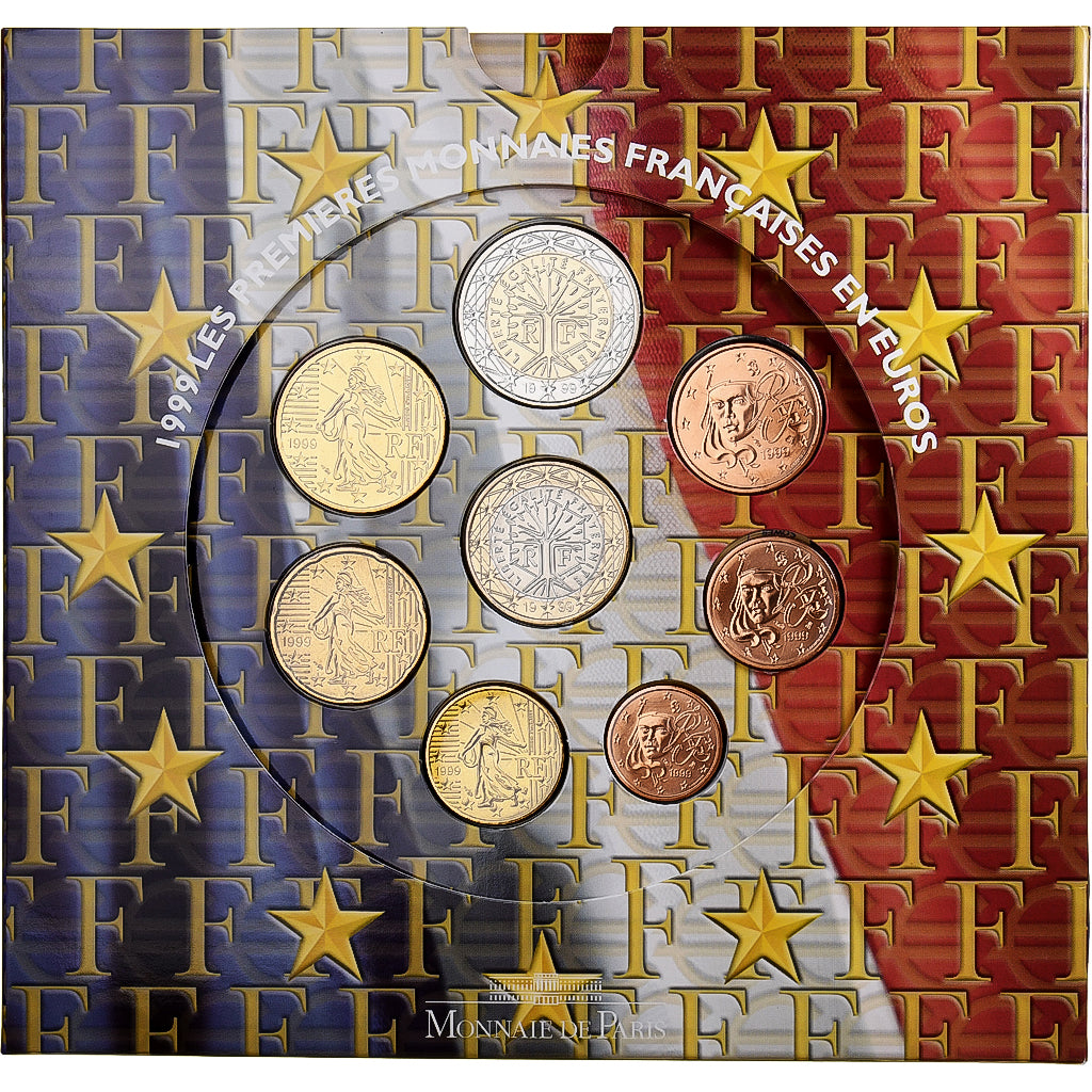 France, Coffret 1c. à 2€, BU, 1999, MDP, MS(65-70)