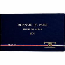 France, Coffret 1 c. à 50 frs., 1974, MDP, série FDC, MS(65-70)