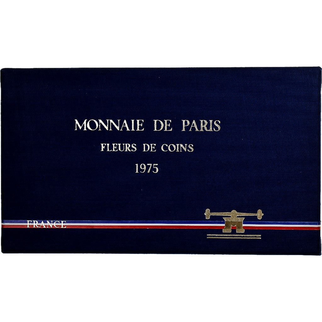 France, Coffret 1 c. à 50 frs., 1975, MDP, série FDC, MS(65-70)