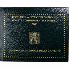Vatican, Benedict XVI, 2 Euro, 20th World Youth Day, 2005, Rome, Bimetallic