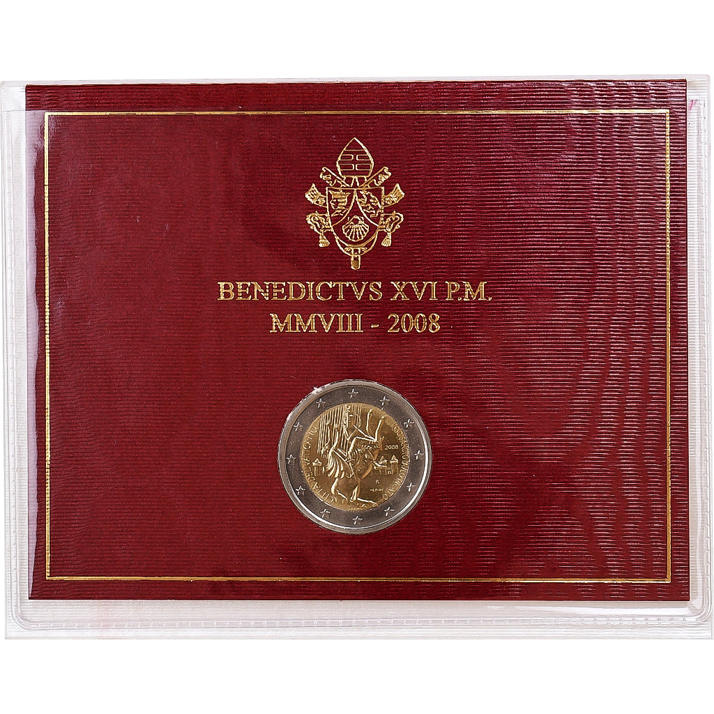 Vatican, Benoît XVI, 2 Euro, L'année de saint Paul, 2008, Rome, Bimétallique