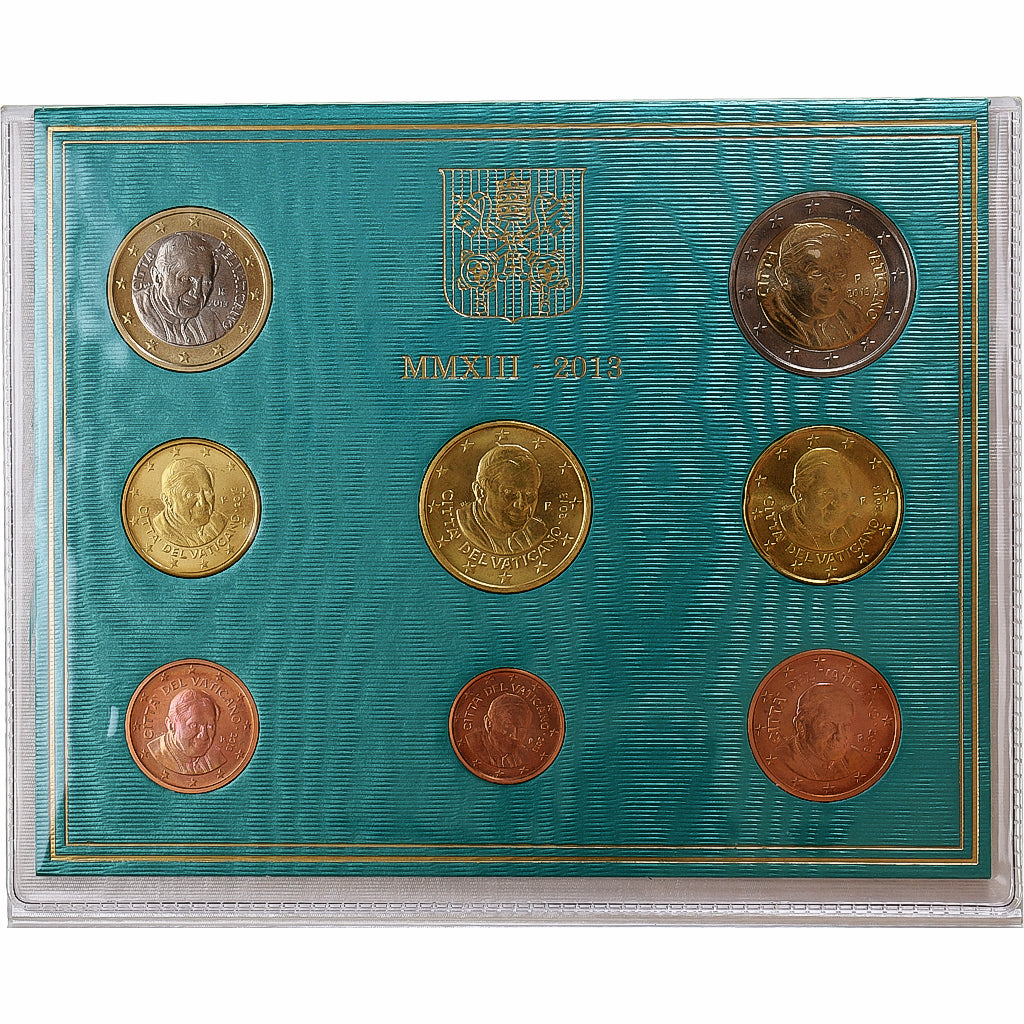 Vatican, Pope Benedict XVI, Set 1 ct. - 2 Euro, BU, 2013, Rome, MS(65-70)