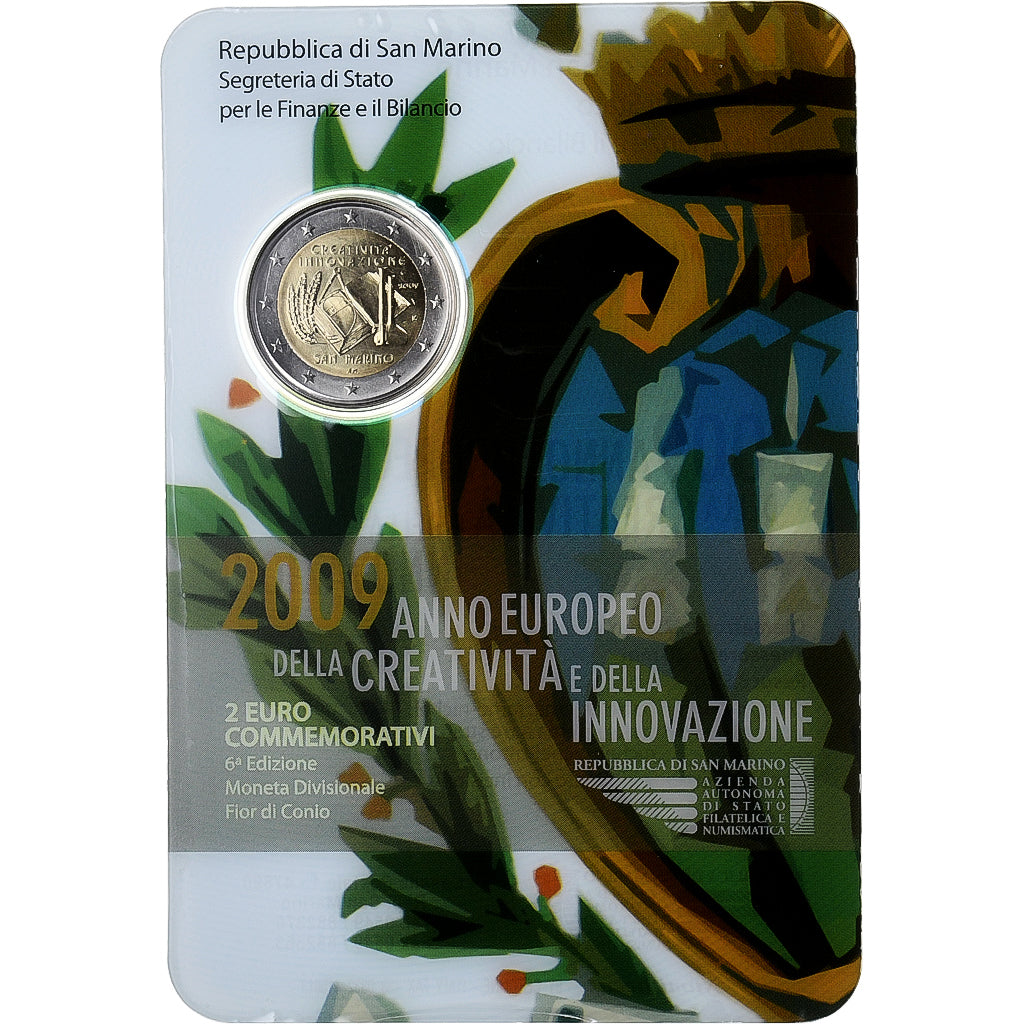 San Marino, 2 Euro, European Year of Creativity and Innovation, 2009, Rome
