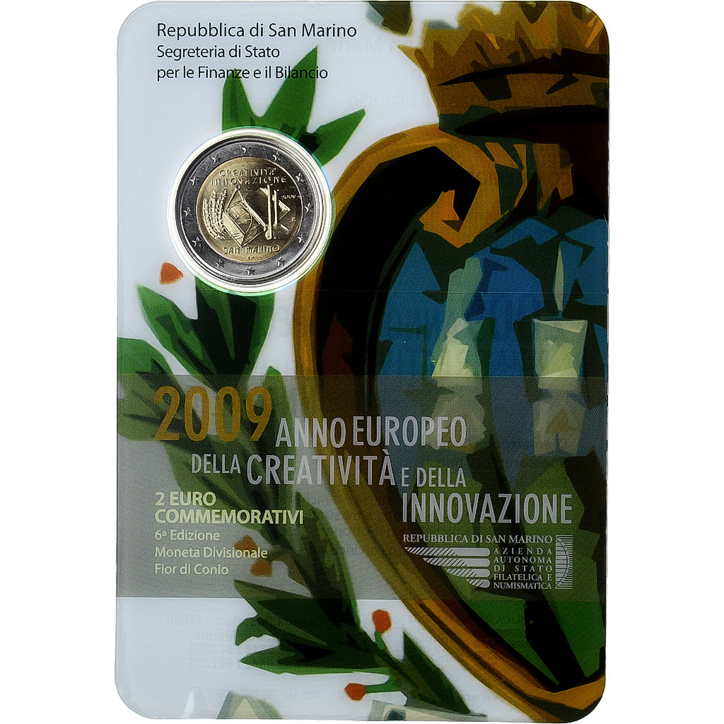 San Marino, 2 Euro, European Year of Creativity and Innovation, 2009, Rome