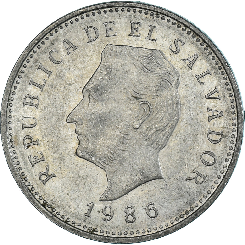 Coin, El Salvador, 5 Centavos, 1986