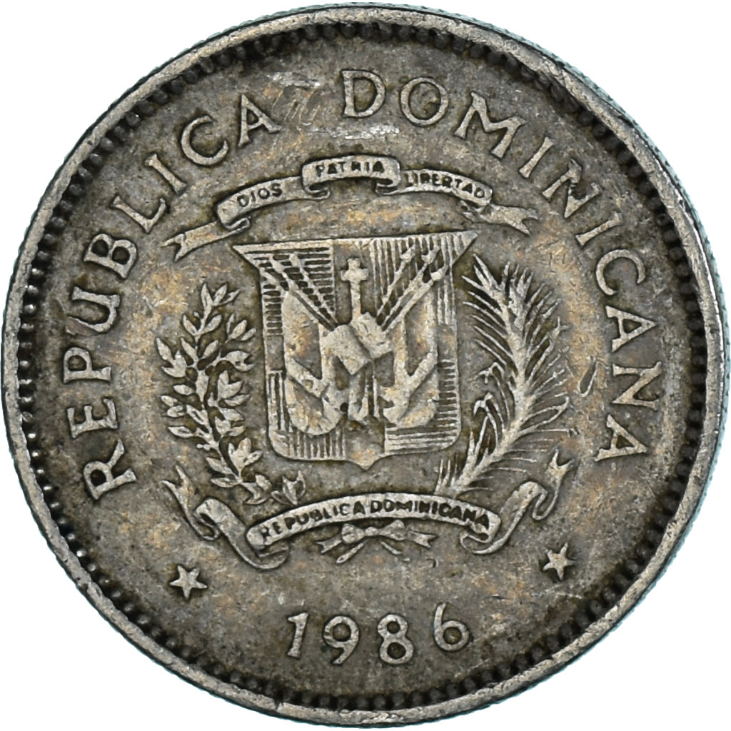 Moneta, Republika Dominikany, 10 Centavos, 1986