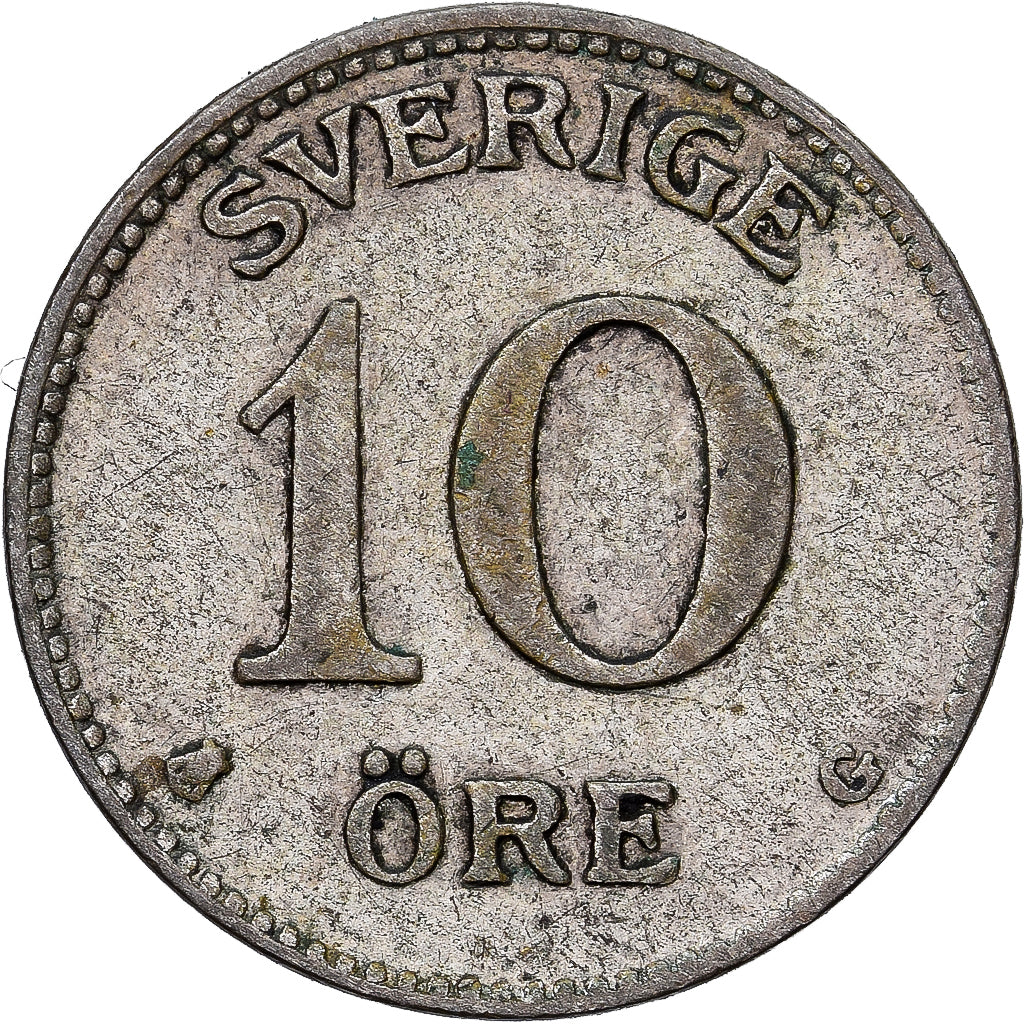Coin, Sweden, Gustaf V, 10 Öre, 1938, AB Myntverket, VF(30-35), Silver, KM:780