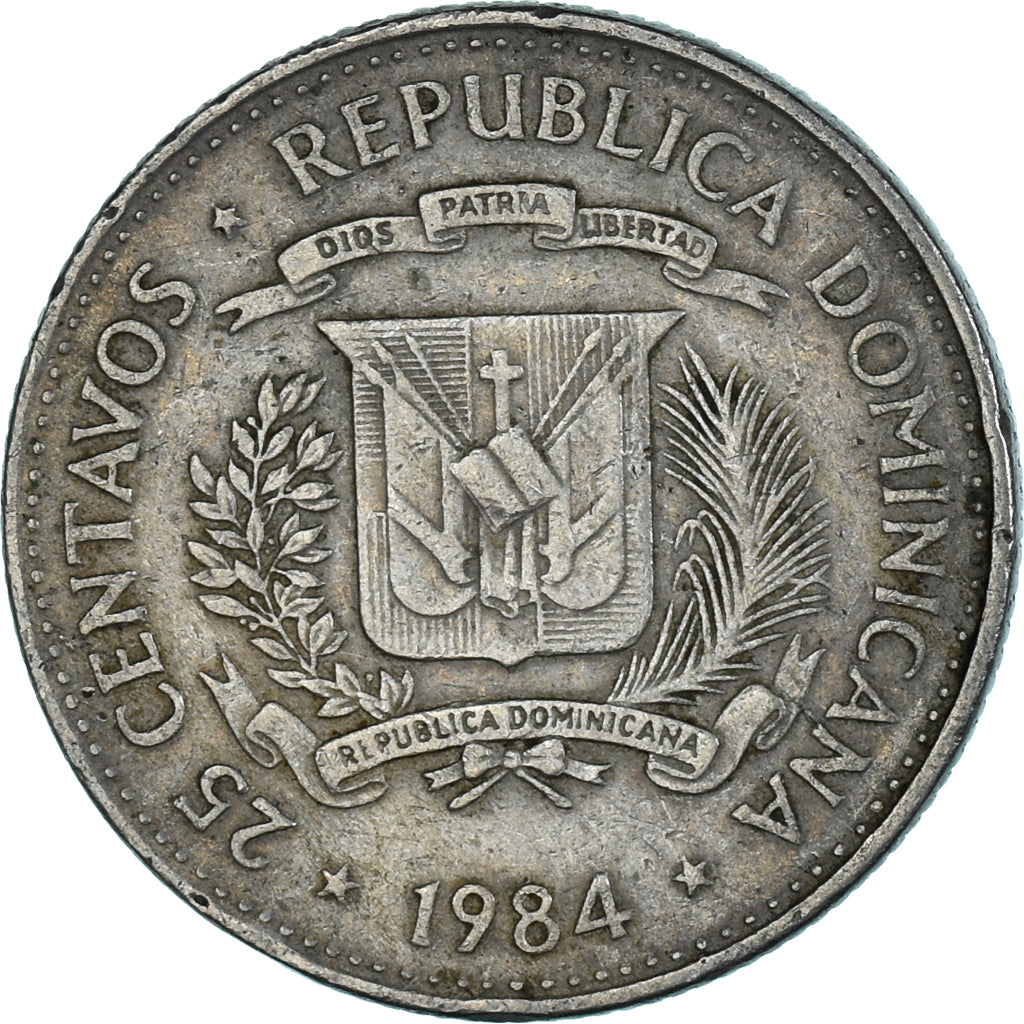 Moneta, Repubblica domenicana, 25 Centavos, 1984