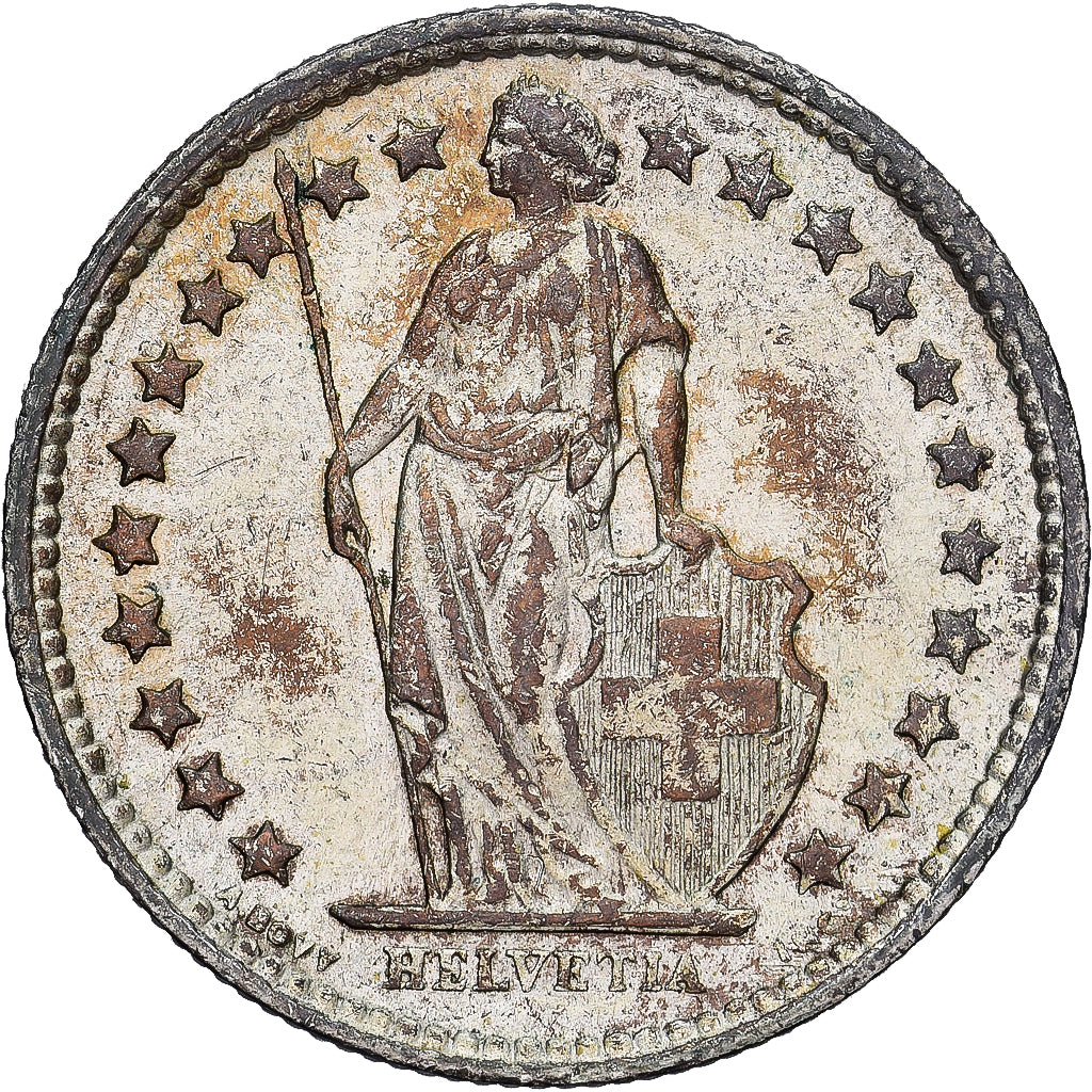 Coin, Switzerland, 1/2 Franc, 1962, Bern, EF(40-45), Silver, KM:23