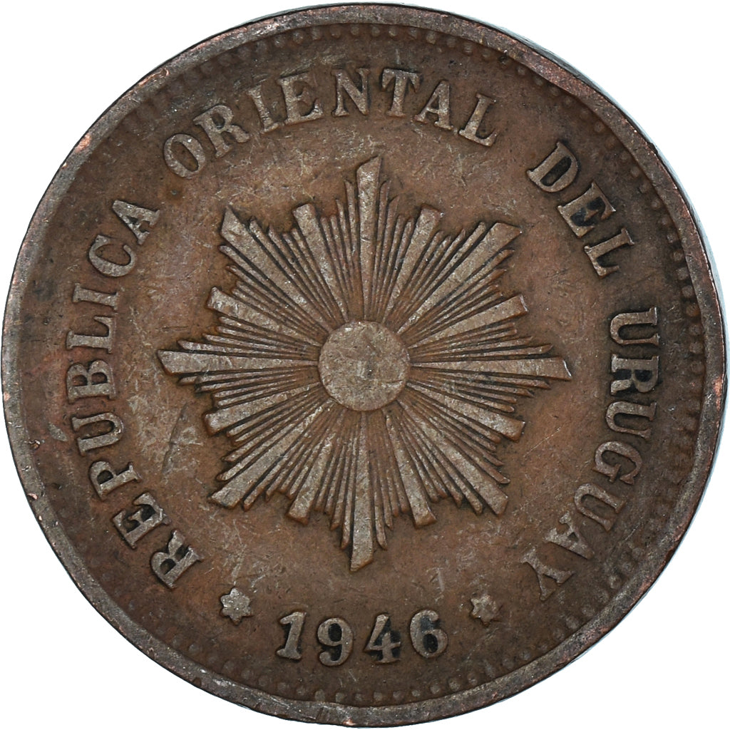 Coin, Uruguay, 5 Centesimos, 1946
