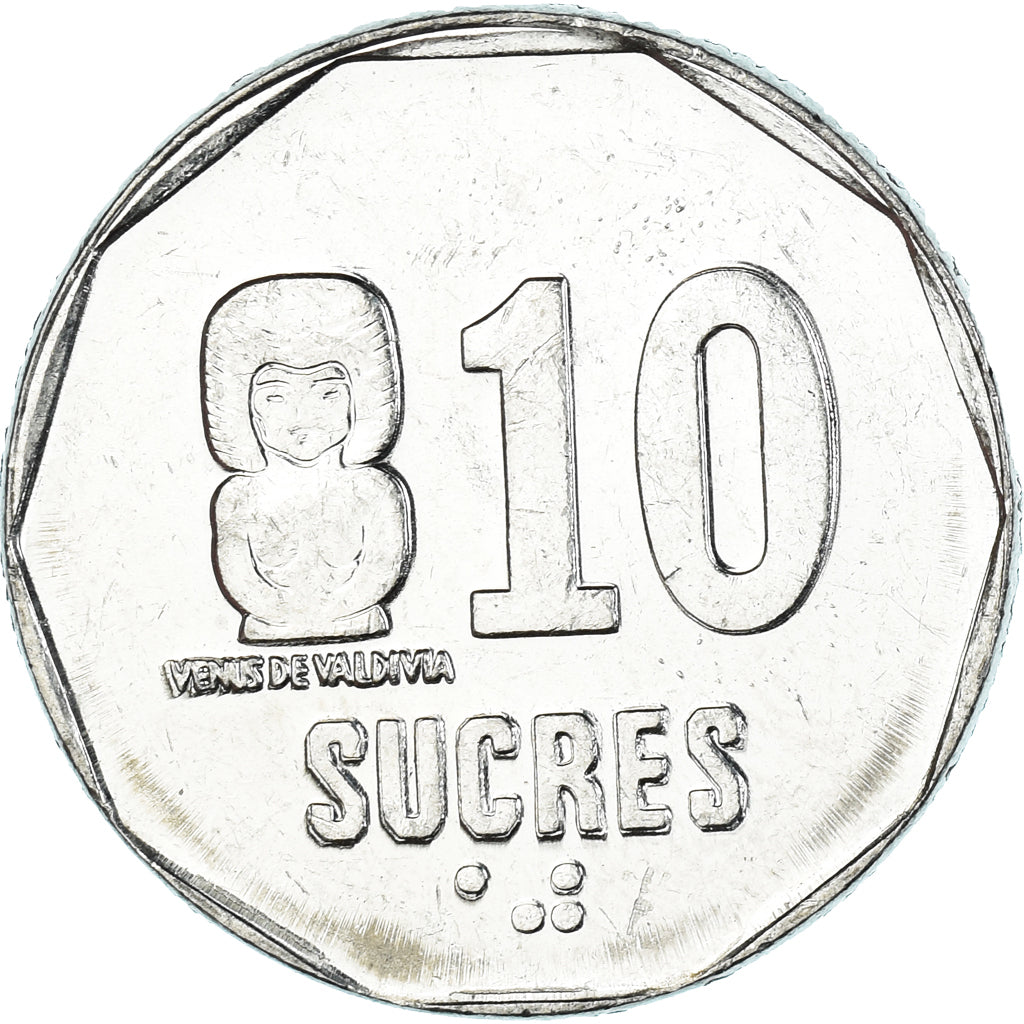 Munten, Ecuador, 10 Sucres, Diez, 1991
