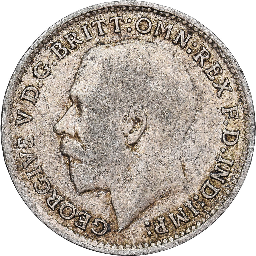 Coin, Great Britain, George V, 3 Pence, 1916, British Royal Mint, EF(40-45)