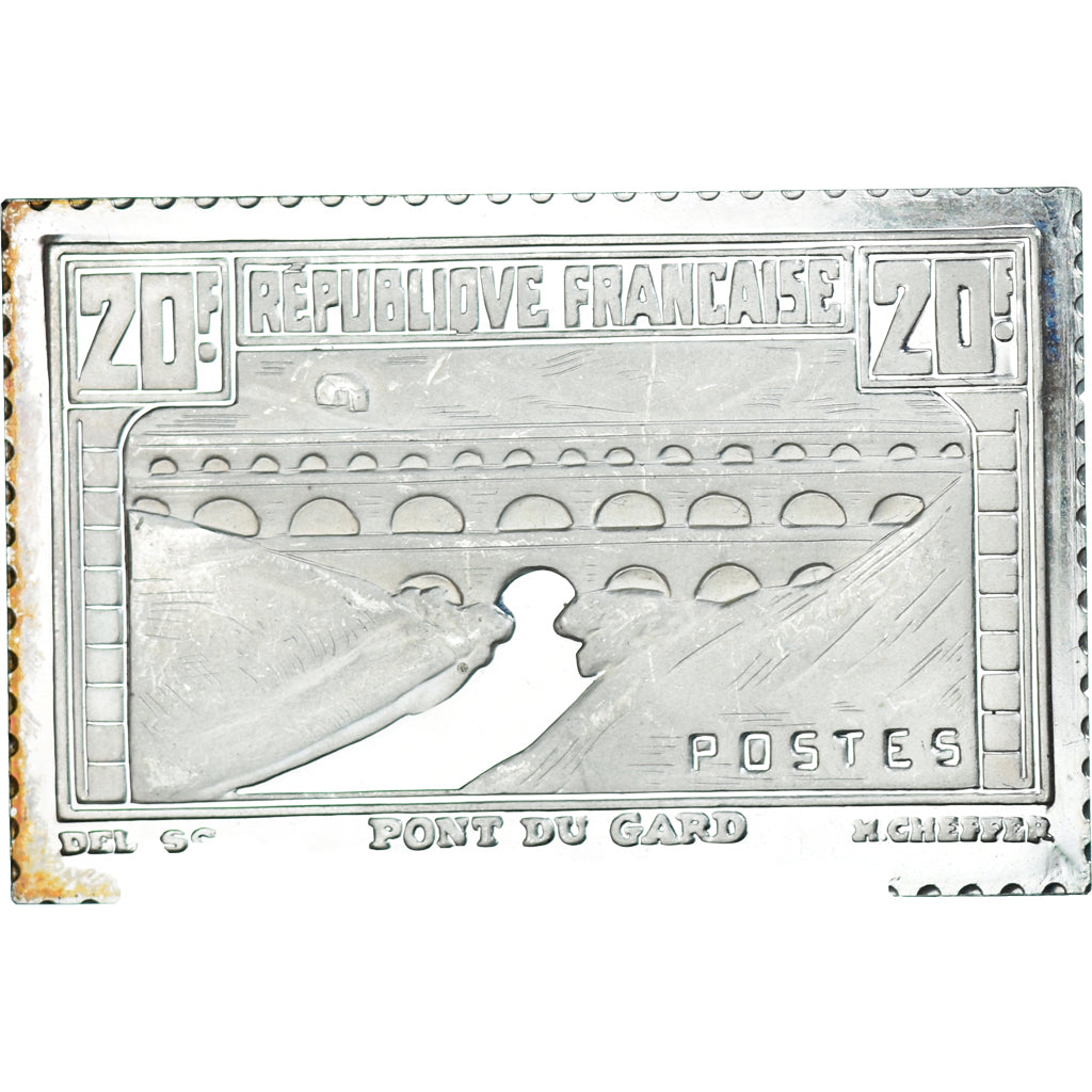 France, Médaille, Postal stamp, 20 Francs, Le Médaillier Franklin, Pont du
