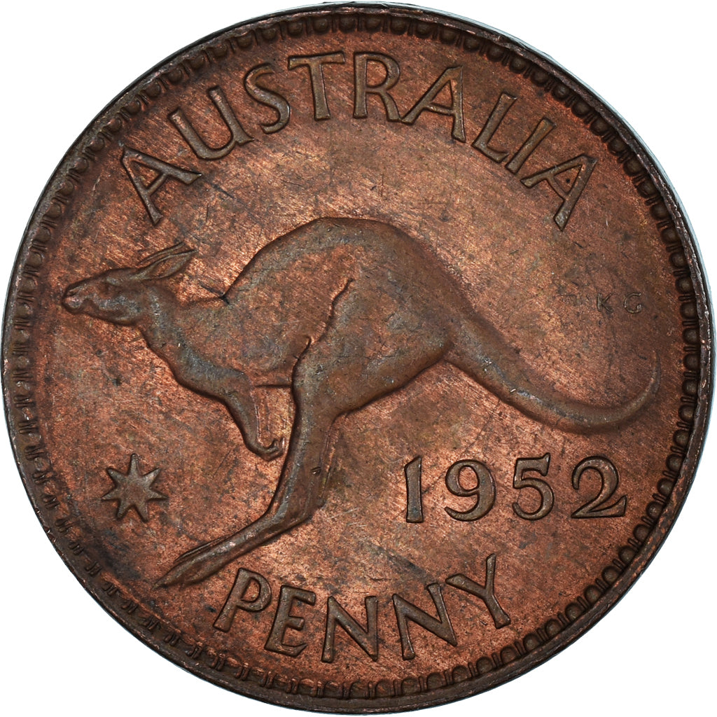 Moneta, Australia, Penny, 1952