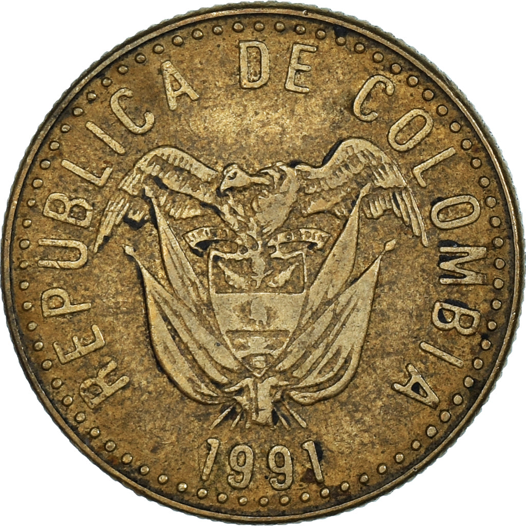 Moneta, Colombia, 20 Pesos, 1991
