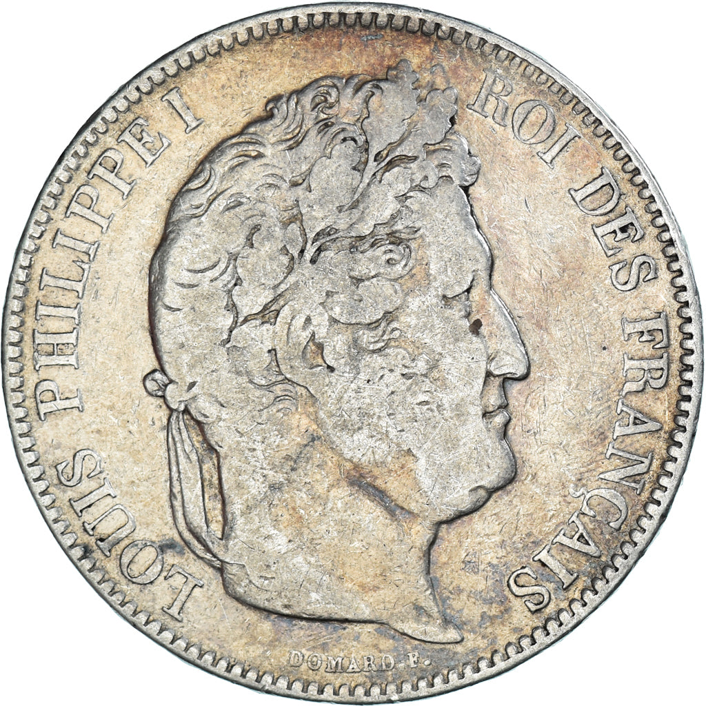 Monnaie, France, Louis-Philippe, 5 Francs, 1833, Perpignan, B+, Argent