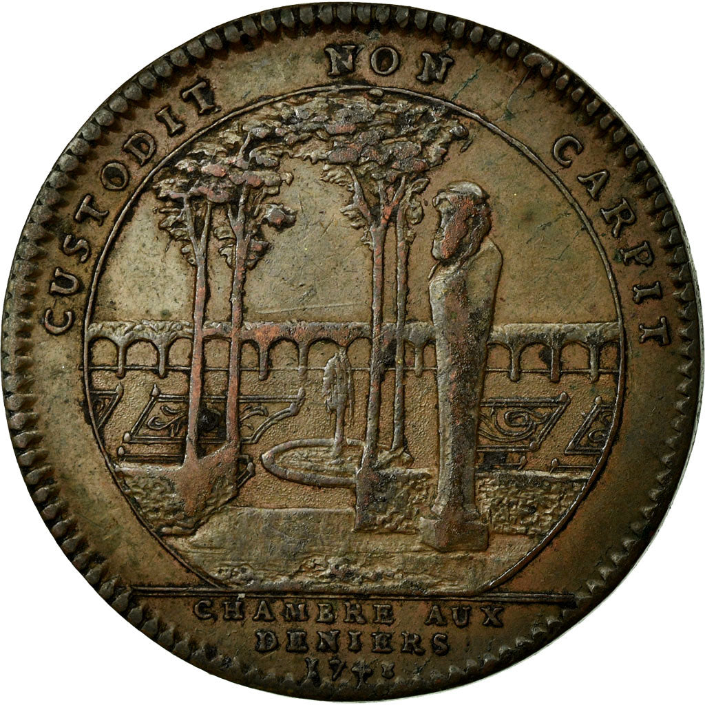 France, Token, Royal, 1748, AU(50-53), Copper, Feuardent:2521