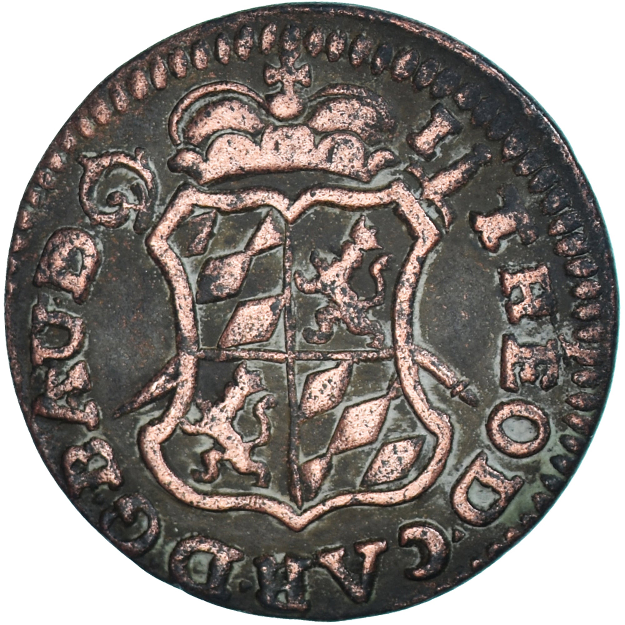 Coin, LIEGE, John Theodore, Liard, 1750, Liege, Frappe décentrée, VF(30-35)