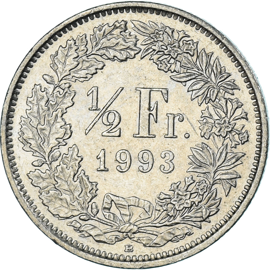 Münze, Schweiz, 1/2 Franc, 1993