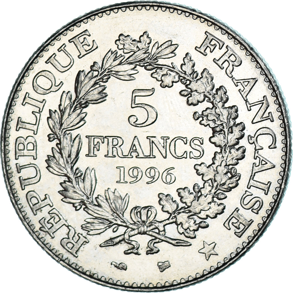 Coin, France, Hercule, 5 Francs, 1996, Paris, MS(60-62), Nickel, KM:1155