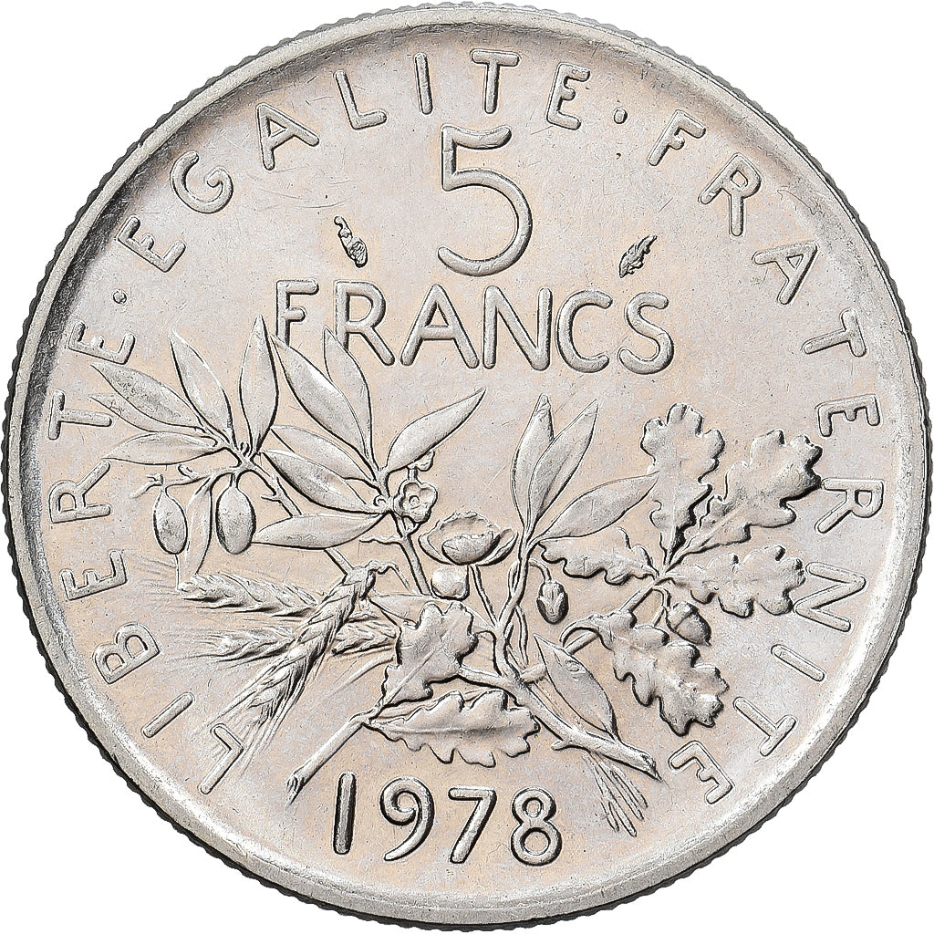 Monnaie, France, Semeuse, 5 Francs, 1978, Paris, SPL, Nickel Clad Copper-Nickel