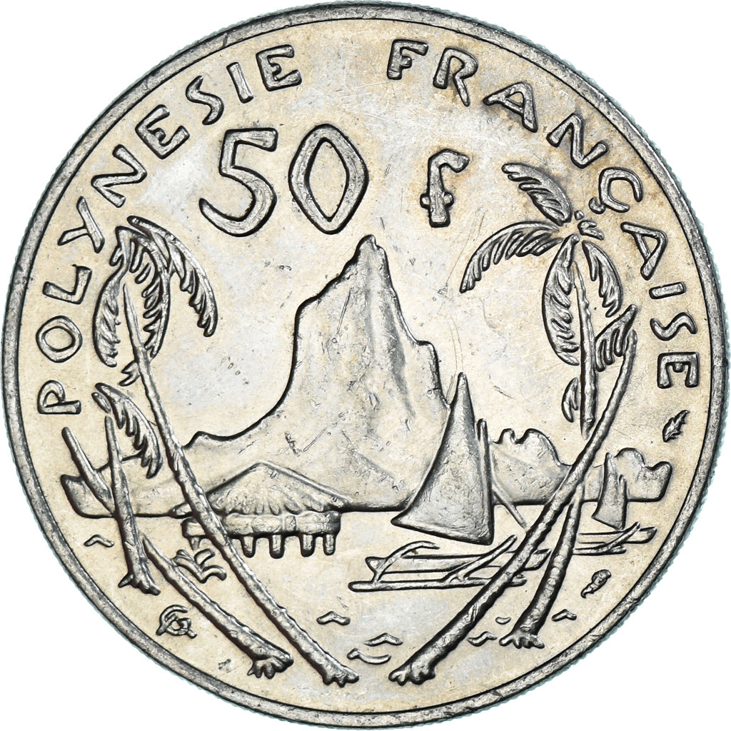 Coin, French Polynesia, 50 Francs, 1975, Paris, EF(40-45), Nickel, KM:13