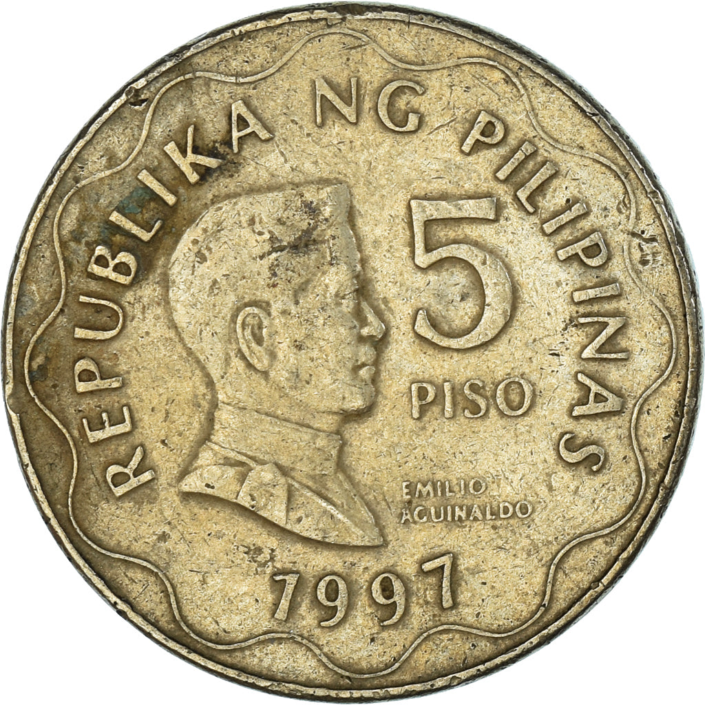 Coin, Philippines, 5 Piso, 1993