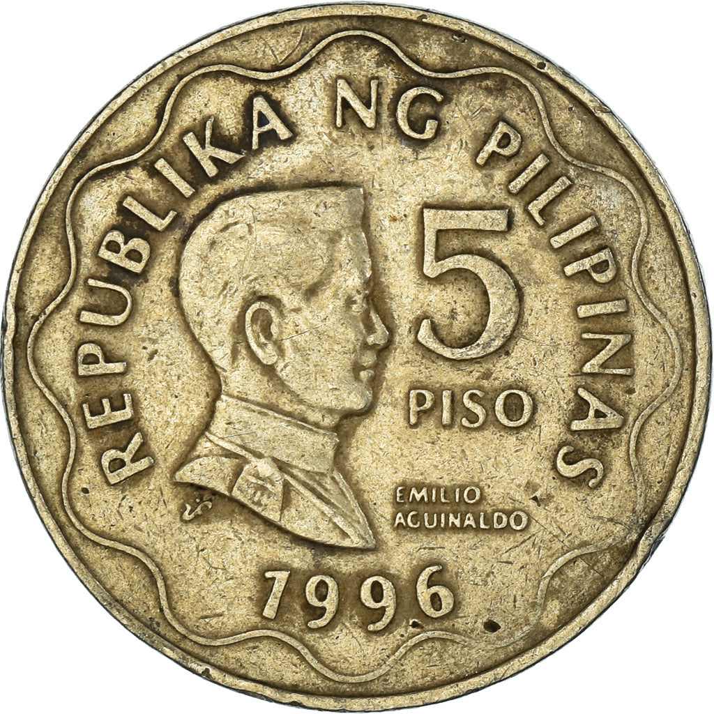 Coin, Philippines, 5 Piso, 1996