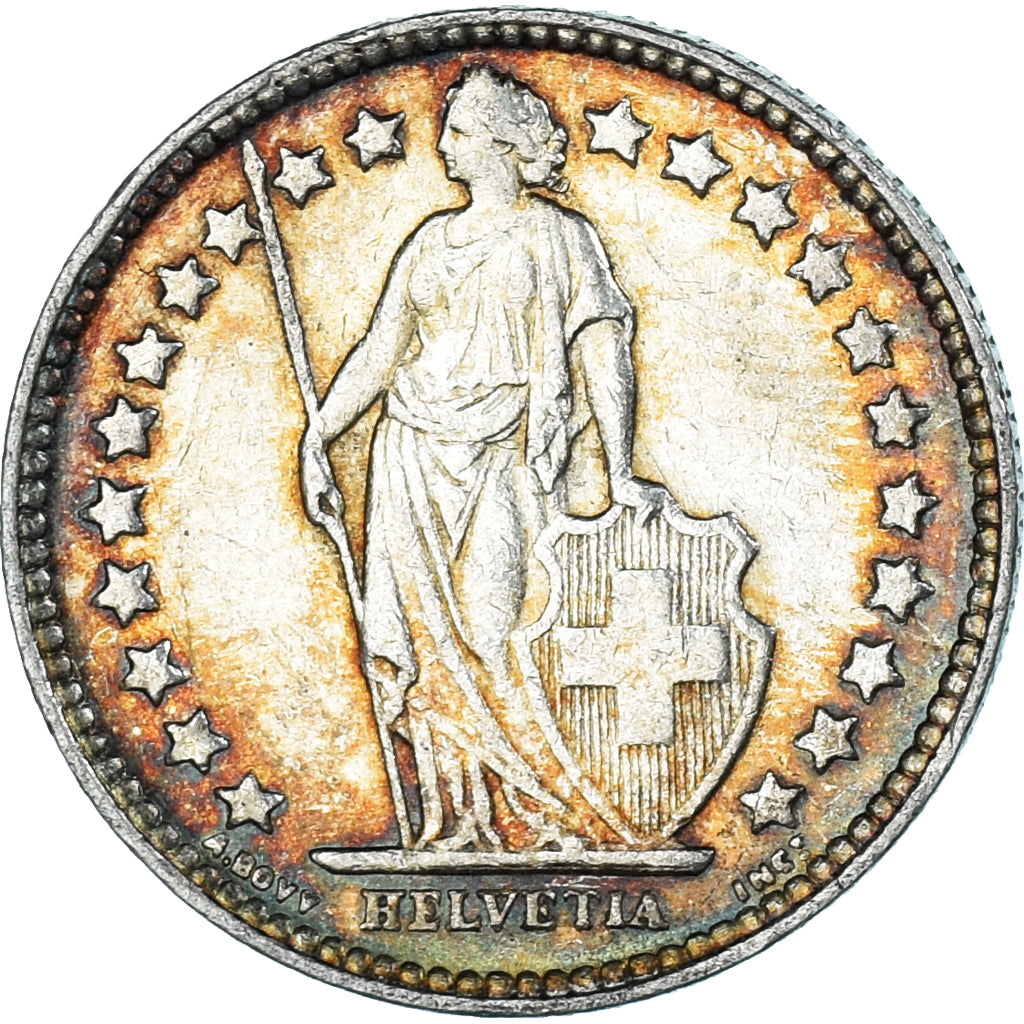 Moneda, Suiza, 1/2 Franc, 1952