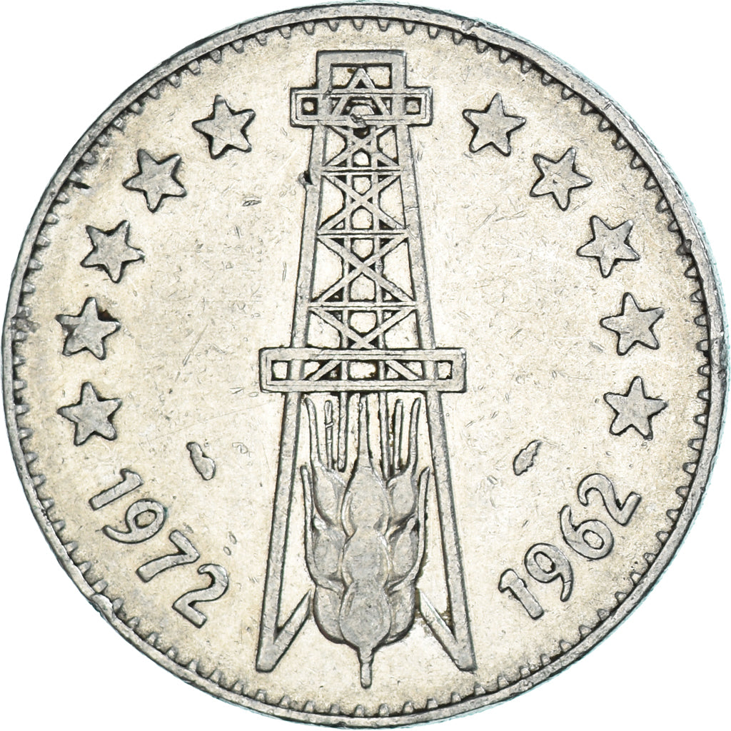 Moeda, Argélia, 5 Dinars, 1972, Paris, EF(40-45), Níquel, KM:105a.1