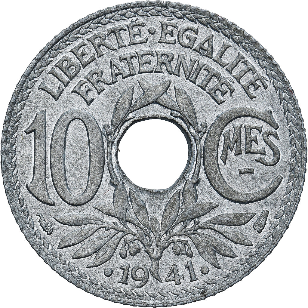Munten, Frankrijk, 10 Centimes, 1941, Paris, FDC, Zinc, KM:897, Gadoury:288c