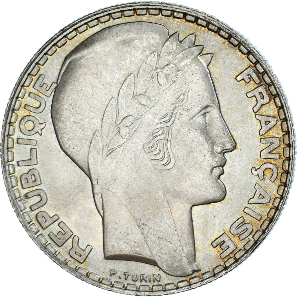Moeda, França, Turin, 20 Francs, 1933, Paris, AU(55-58), Prata, KM:879