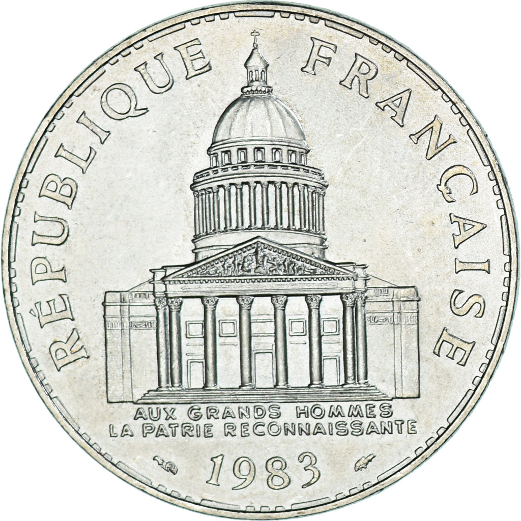 Moneta, Francia, Panthéon, 100 Francs, 1983, Paris, SPL, Argento, KM:951.1