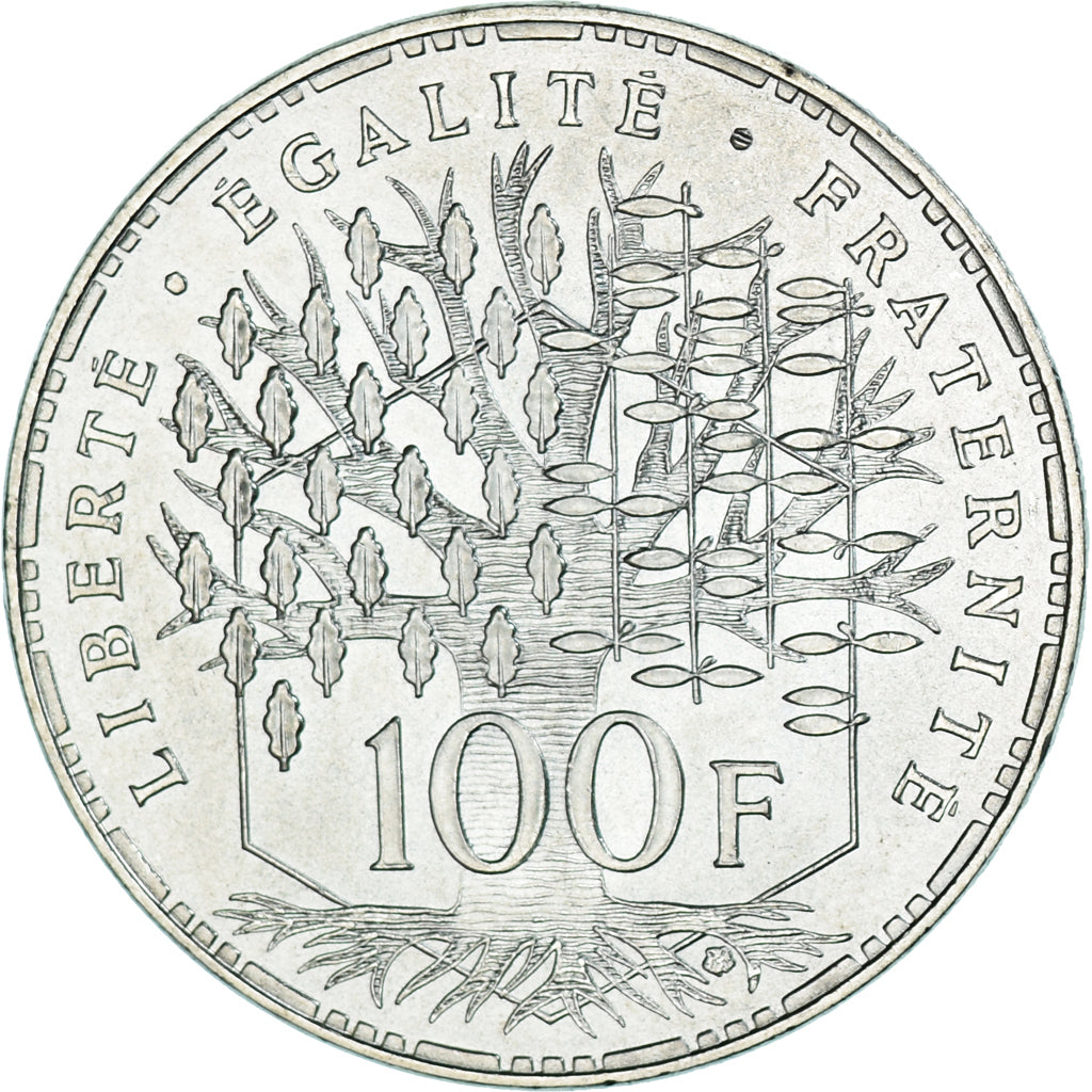 Moneta, Francia, Panthéon, 100 Francs, 1983, Paris, SPL, Argento, KM:951.1