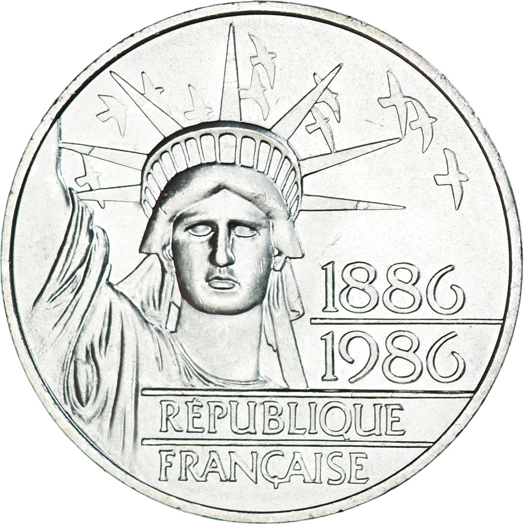 Munten, Frankrijk, Statue de la Liberté, 100 Francs, 1986, Paris, UNC-, Zilver
