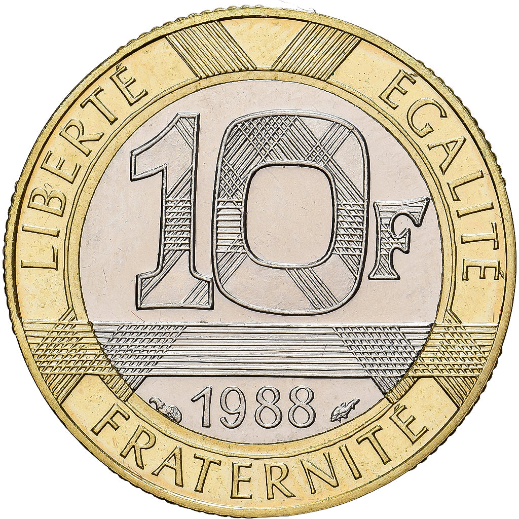 Monnaie, France, Génie, 10 Francs, 1988, FDC, Bimétallique, Gadoury:827