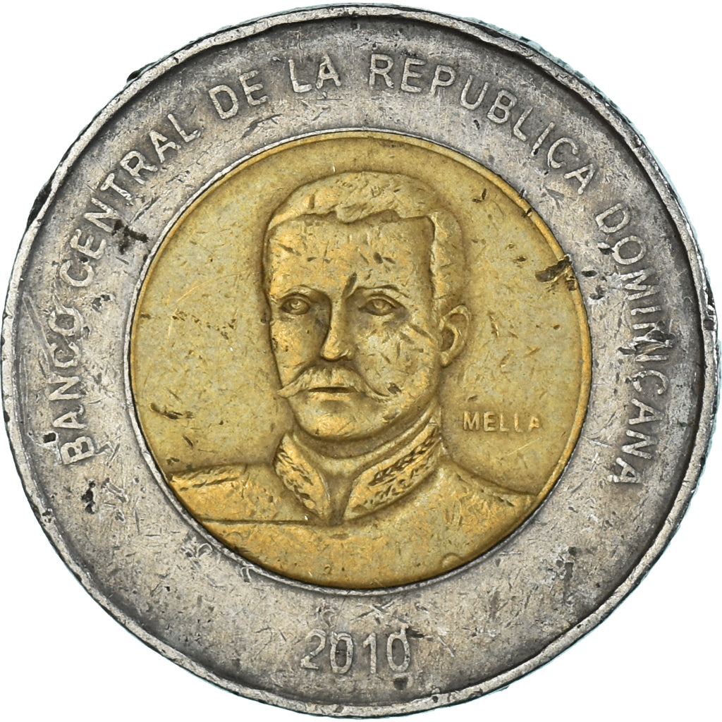 Moeda, República Dominicana, 10 Pesos, 2010