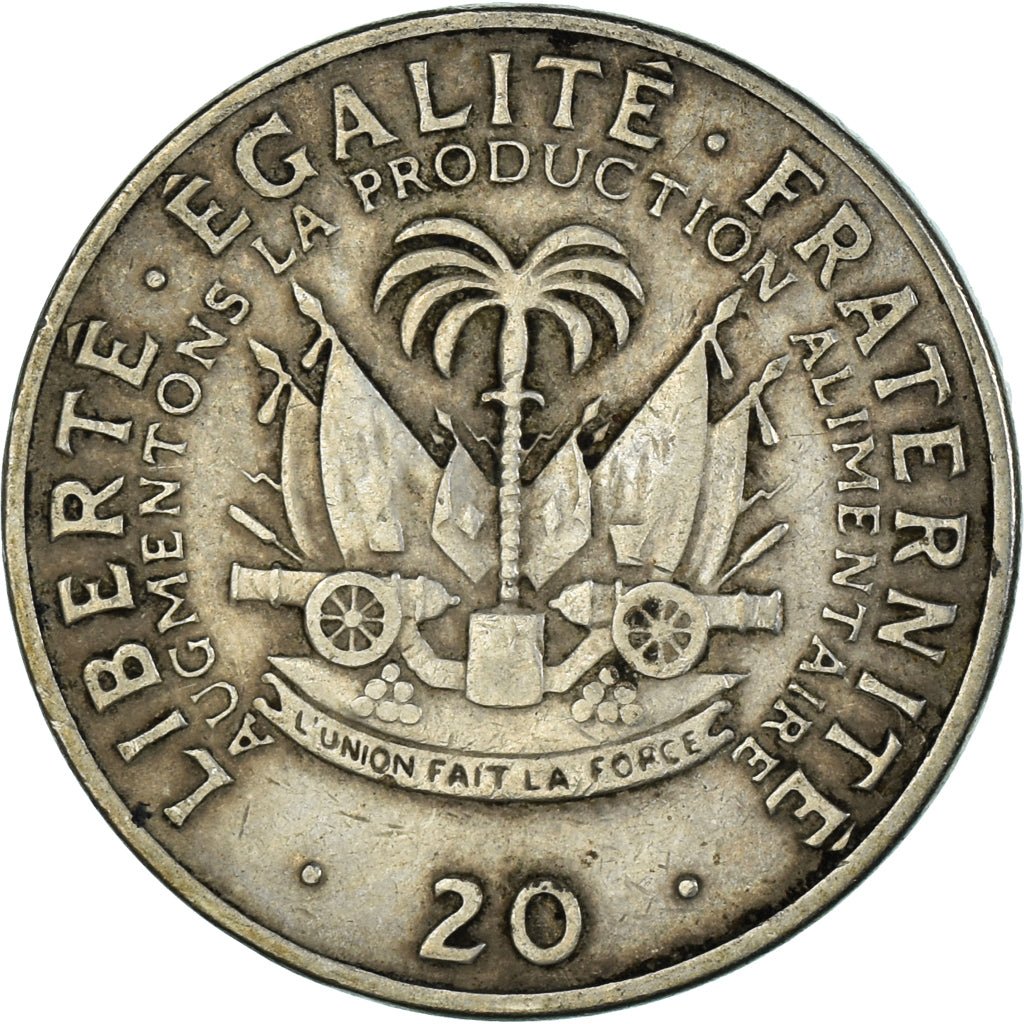 Moeda, Haiti, 20 Centimes, 1975