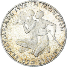 Coin, GERMANY - FEDERAL REPUBLIC, 10 Mark, 1972, Karlsruhe, EF(40-45), Silver