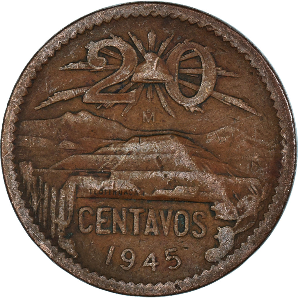 Moneta, Mexico, 20 Centavos, 1945