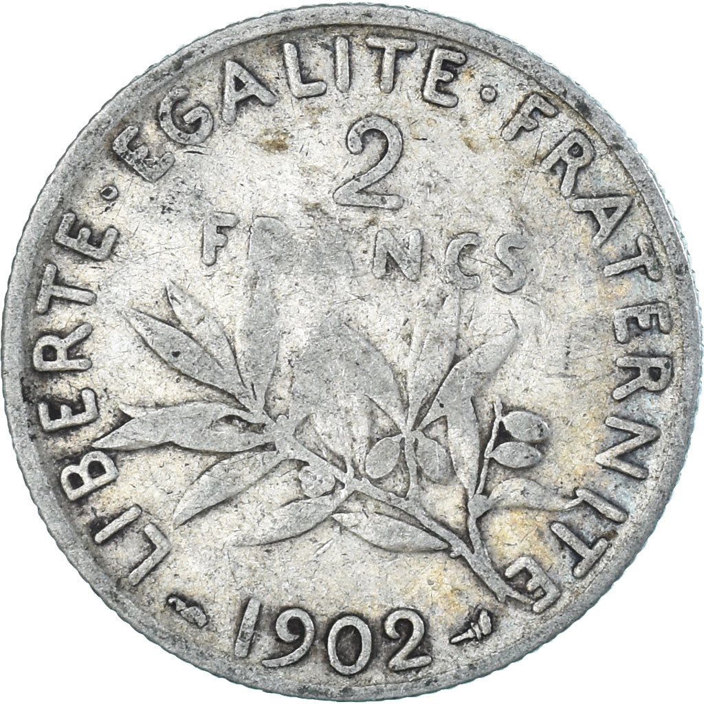 Münze, Frankreich, Semeuse, 2 Francs, 1902, Paris, S, Silber, KM:845.1