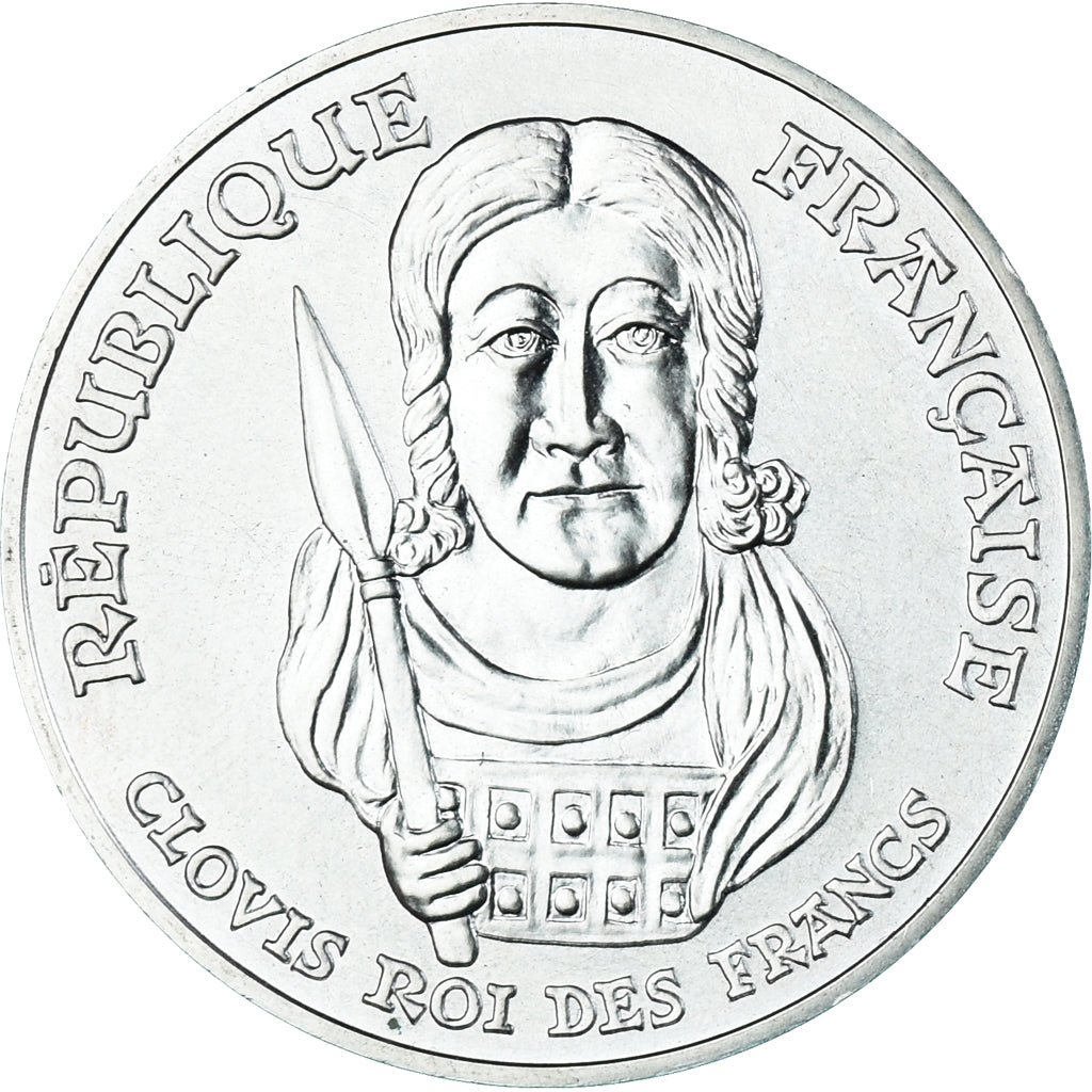 Coin, France, Clovis, 100 Francs, 1996, MS(63), Silver, KM:1180, Gadoury:953