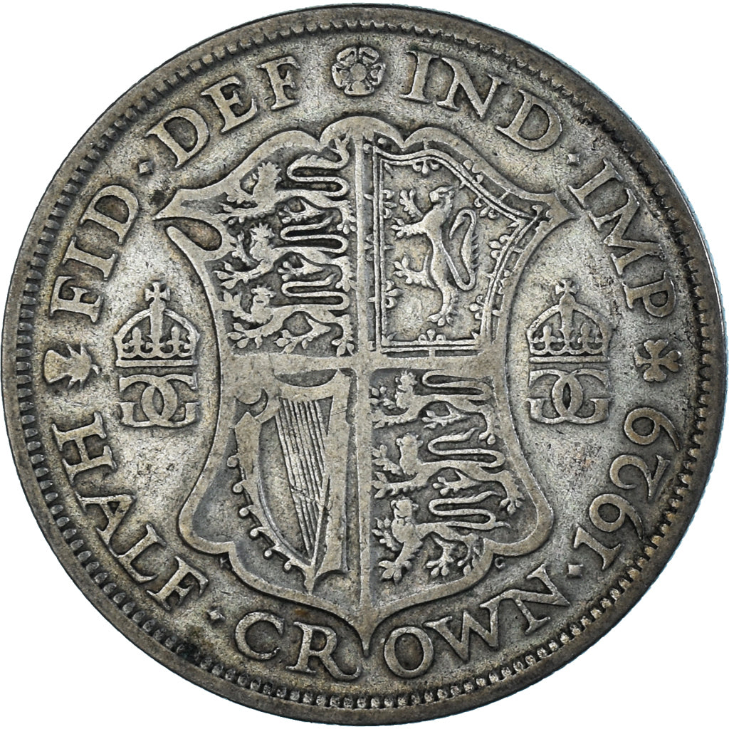 Coin, Great Britain, George V, 1/2 Crown, 1929, British Royal Mint, VF(20-25)