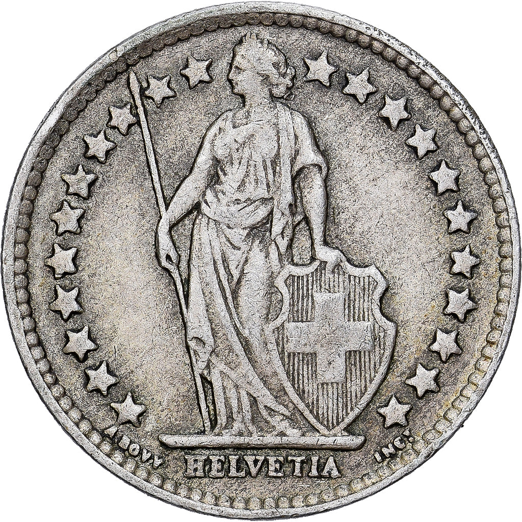 Moneta, Svizzera, 1/2 Franc, 1943, Bern, BB+, Argento, KM:23