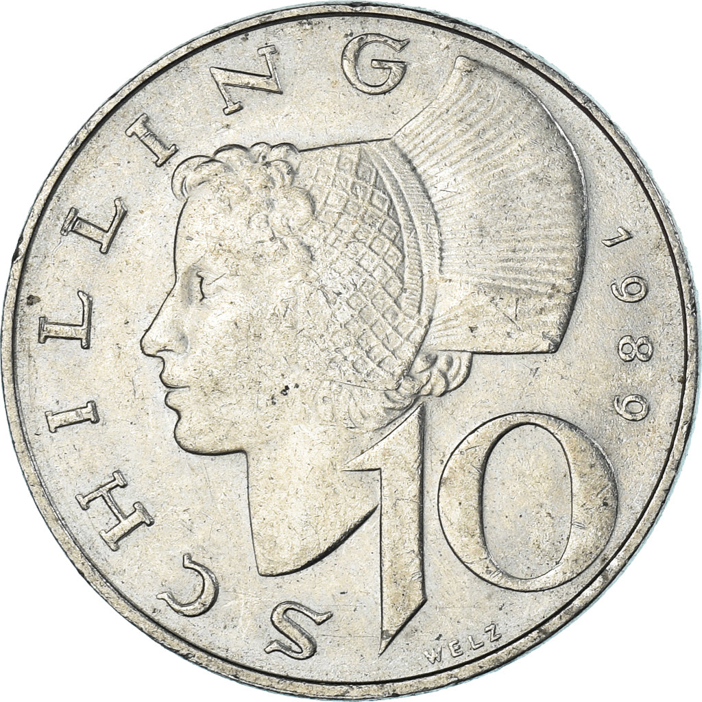 Moneta, Austria, 10 Schilling, 1989