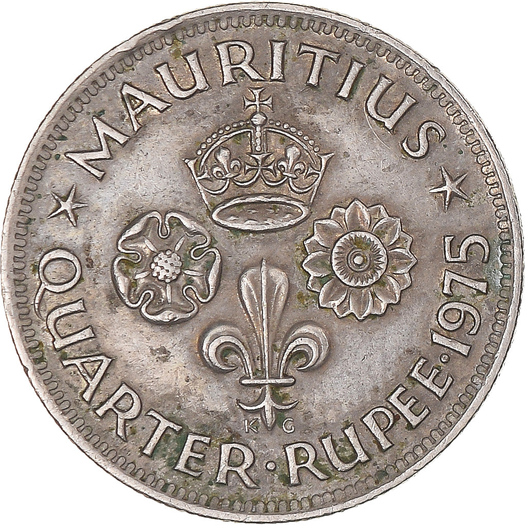Monnaie, Maurice, Elizabeth II, 1/4 Rupee, 1975, SUP, Cupro-nickel, KM:36