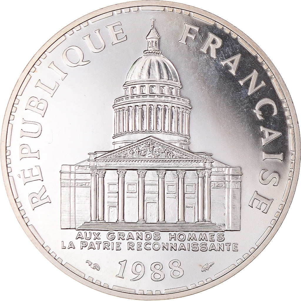 Coin, France, Panthéon, 100 Francs, 1988, FDC, MS(65-70), Silver, KM:951.1