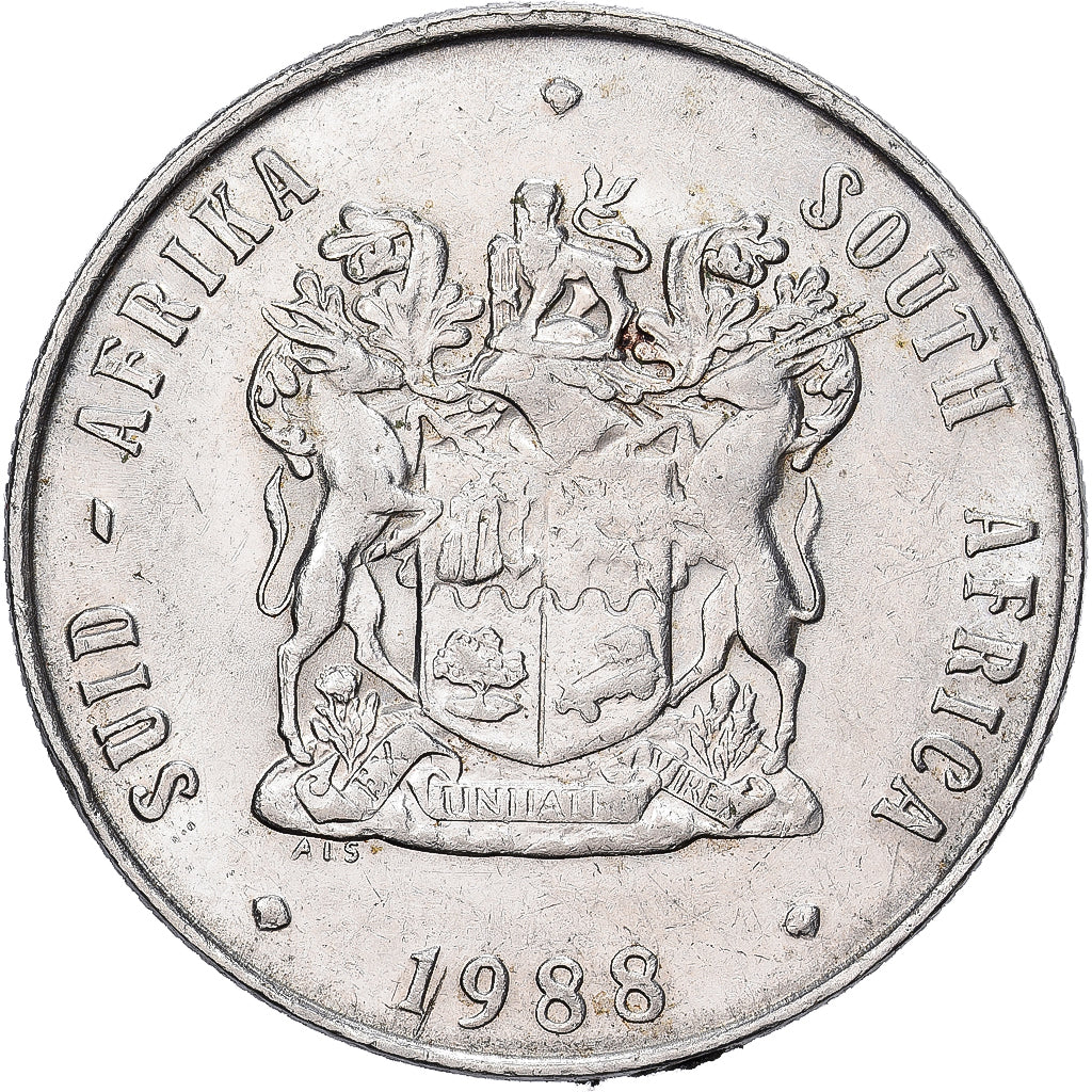 Moneta, Sudafrica, Rand, 1988, BB, Nichel, KM:88a