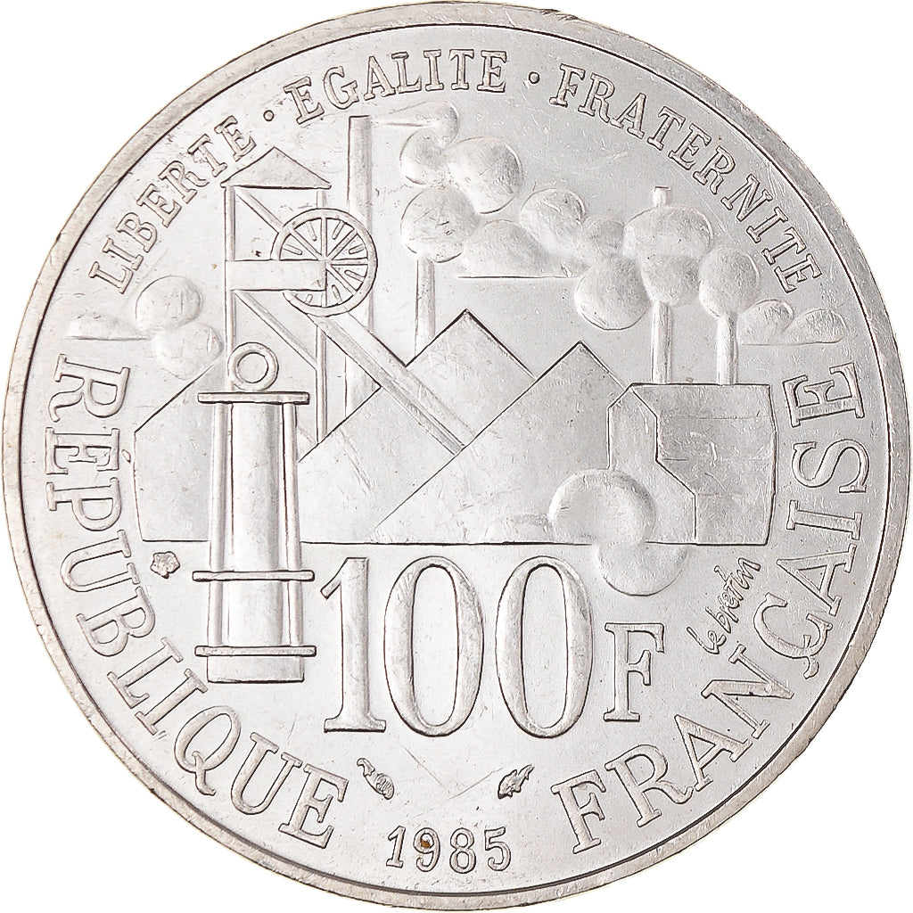 Coin, France, Germinal, 100 Francs, 1985, Paris, MS(60-62), Silver, KM:957