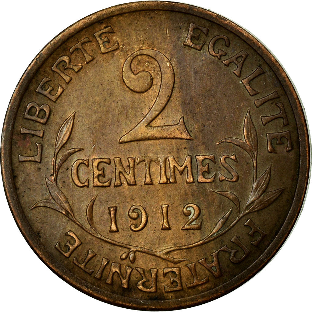 Coin, France, Dupuis, 2 Centimes, 1912, Paris, AU(50-53), Bronze, KM:841
